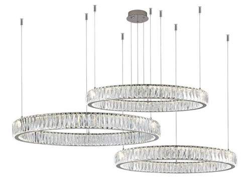 Потолочная чашка Newport Crystal Потолочная чашка 8240 D25 3 горизон.кольца chrome