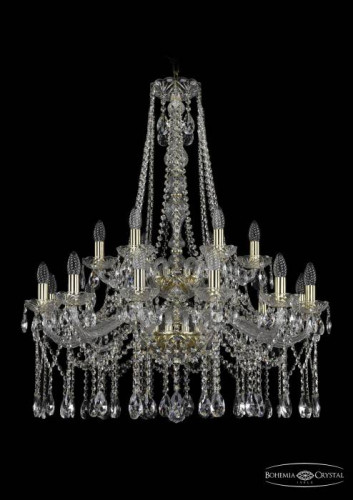 Подвесная хрустальная люстра 1413 Bohemia 1413/12+6/300/h-96/2d G