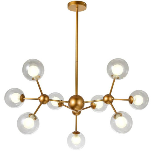Люстра на штанге Natali Kovaltseva Venti VENTI 81422/8C GOLD SATIN