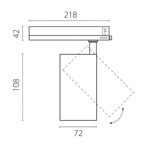 Трековый светильник Lightstar Alta Base A5247TRIAC