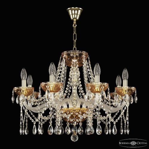 Подвесная люстра Bohemia 5413 5413/8/240 G Amber/M-1G