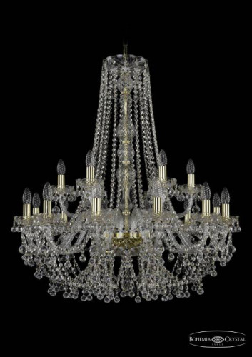 Подвесная хрустальная люстра 1409 Bohemia 1409/12+6/300/h-95 G