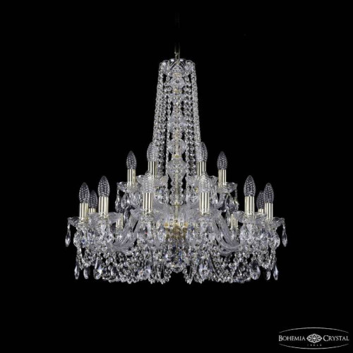 Подвесная хрустальная люстра 1402 Bohemia 1402/12+6/240/h-75 G