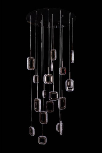 Люстра каскадная LEON Theona LE7701/19 Black Chrome
