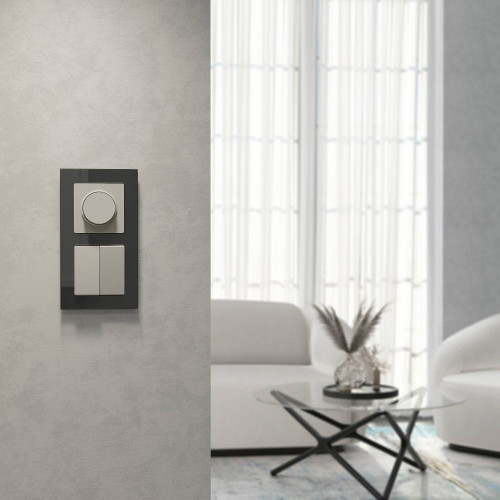 Выключатель Werkel W1220004/ Выключатель двухклавишный (дымчатый)