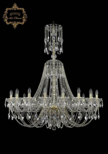 Подвесная хрустальная люстра 11.21 Art Classic 11.21.18.400.XL-128.Gd.Sp