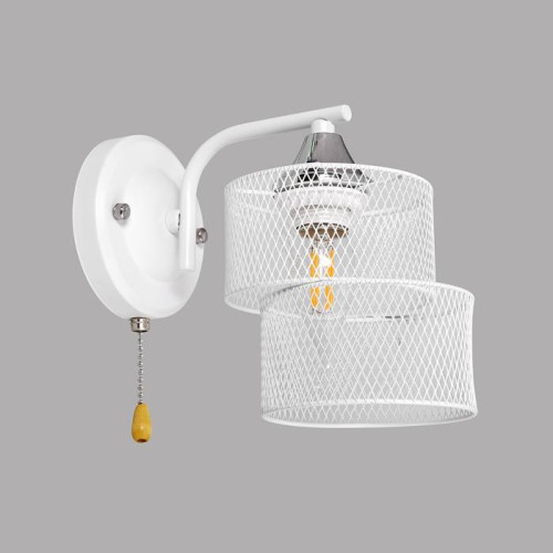 Бра настенное, 1*Е27, белый+хром MD.4252-1-W-WH+CH