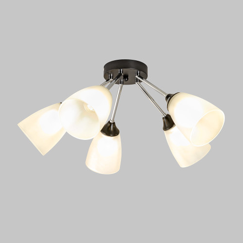 Люстра потолочная, 5*E27, черный+хром MD.2167-5-S-BK+CH