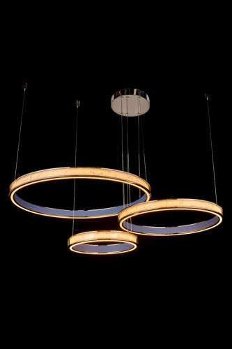 Подвесная люстра LEON Christine LE7702/800-3F Black Chrome