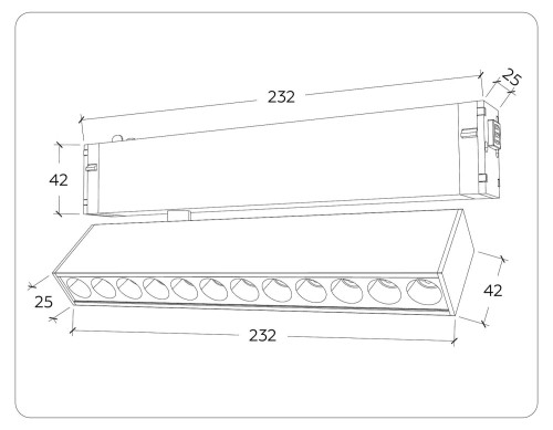 Трековый светильник Ambrella Magnetic 220V GL1341