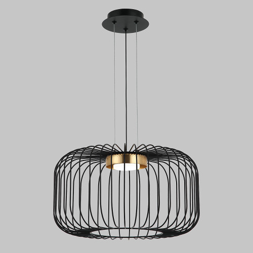 Люстра подвесная, 1*GX53, черный+бронза MD.23105-1-P-BK+BR