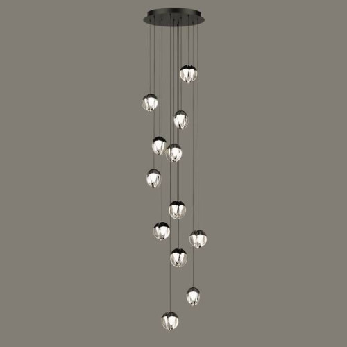Люстра каскадная Delight Collection MD24001033 MD24001033-12A black/clear