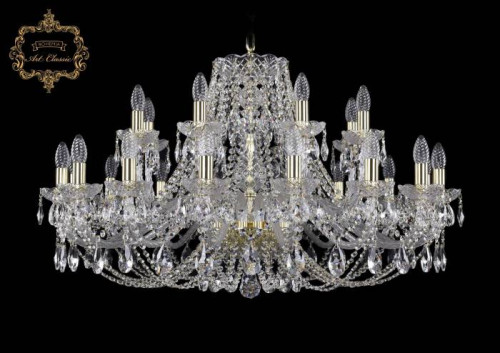 Подвесная хрустальная люстра 11.21 Art Classic 11.21.16+8.360.Gd.Sp