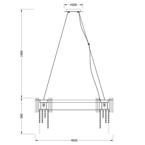 Подвесная люстра Chiaro Кармен 394012215