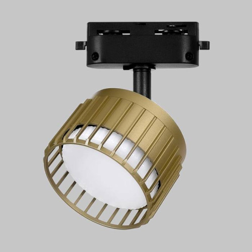 Светильник спот GX53 для трековой системы 1 фазный трек 220В, макс 12Вт, Черный/Матовое Золото IL.0010.0017-BMG