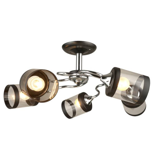 Люстра потолочная 5*60Вт E27 MD.3470-5-S CH+BK