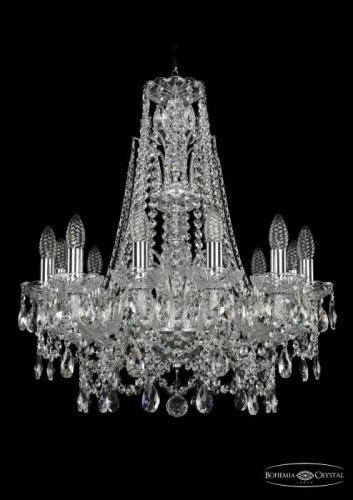 Подвесная хрустальная люстра 1411 Bohemia 1411/12/195/XL-65 Ni