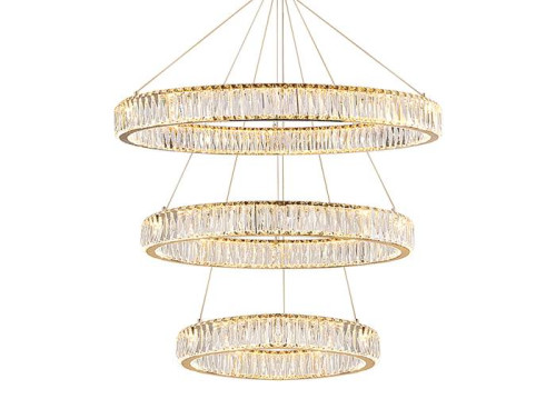 Потолочная чашка Newport Crystal Потолочная чашка 8240 D25 3 вертик.кольца gold