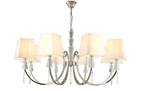 Подвесная люстра Crystal Lux Marsela MARSELA SP-PL8 NICKEL