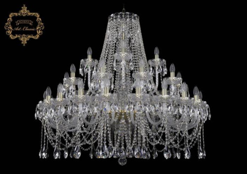Подвесная хрустальная люстра 11.12 Art Classic 11.12.20+10+5.400.Gd.Sp