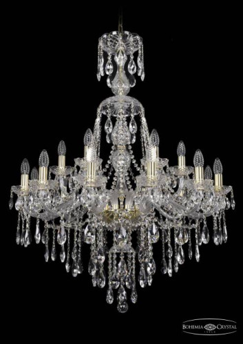 Подвесная хрустальная люстра 1415 Bohemia 1415/12+6/300/XL-108 G