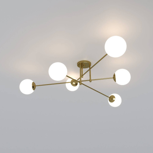 Потолочная люстра Eurosvet Netz 30181/6 латунь Smart