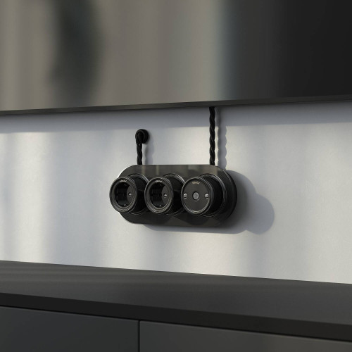 Розетка Werkel Накладные ретро механизмы Ретро черные W5683008/ ТВ розетка (черный) Ретро