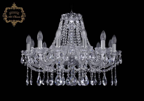 Подвесная хрустальная люстра 11.12 Art Classic 11.12.12.240.Cr.Sp