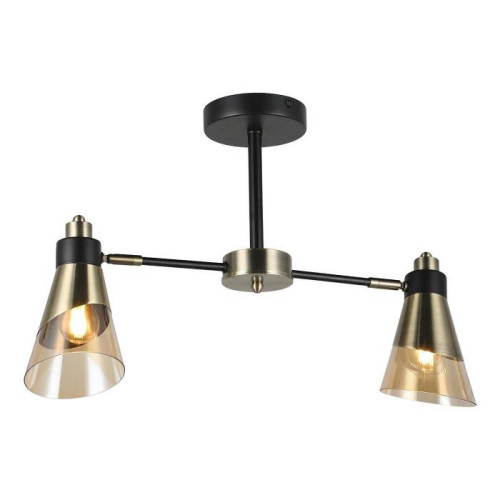 Люстра потолочная Е14 2*40Вт MD.51902-2-S-BK+AB