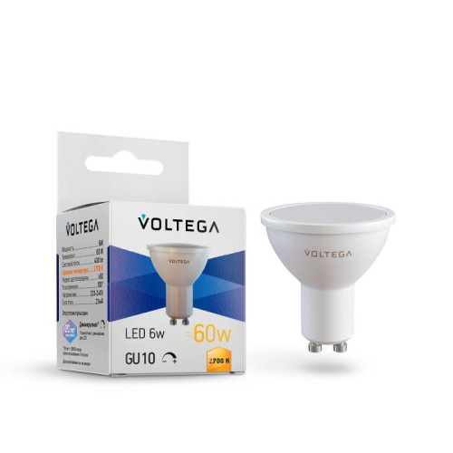 Светодиодные лампочки Voltega 7238 (GU10)  (5Вт)  (2700K) 