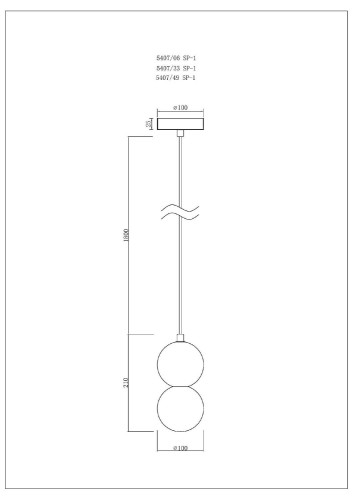 Светильник подвесной Divinare Milano 5407/49 SP-1
