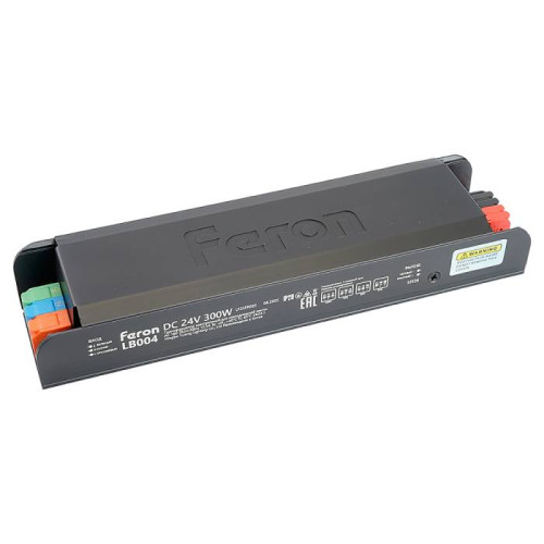Трансформатор для светодиодной ленты с плавным пуском и диммированием 300W 24V IP20 Feron LB004 52126