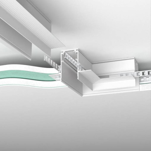 Коннектор для шинопровода Elektrostandard Slim Magnetic Slim Magnetic Коннектор угловой для встраиваемого шинопровода под ГКЛ 12,5мм (белый) 85212/00