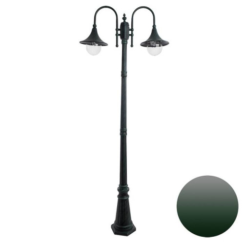 Столб фонарный уличный Arte Lamp Malaga A1086PA-2BGB