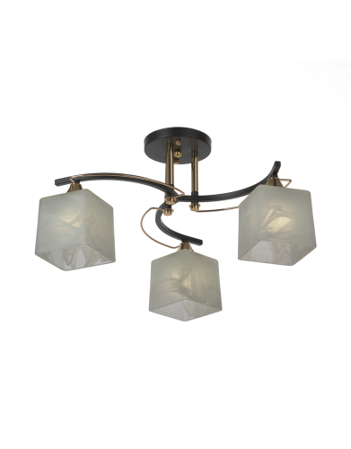 Потолочная люстра Мелодия Света Cube P5535-3 BK+GD 000029940