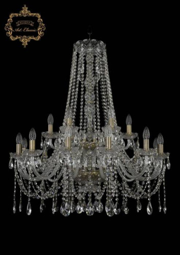 Подвесная хрустальная люстра 11.12 Art Classic 11.12.12+6.300.2d.h-98.Br.Sp