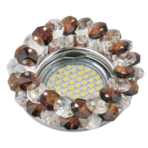 Встраиваемый светильник Fametto Fiore DLS-F130 GU5.3 CHROME/BROWN
