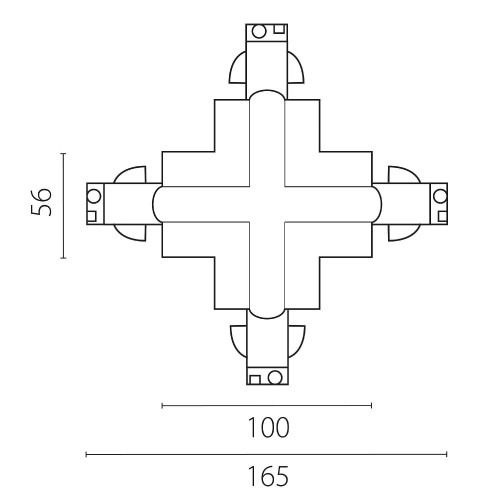 Коннектор для шинопровода Lightstar Quattro 503147-R