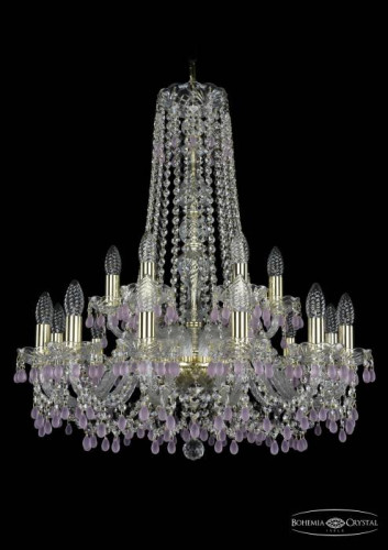 Подвесная хрустальная люстра 1410 Bohemia 1410/12+6/240/h-74 G V7010