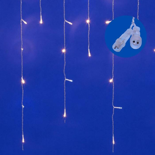 Бахрома светодиодная с эффектом мерцания, 25м Uniel ULD-B25006-440/TTK WARMWHITE-WHITE IP44