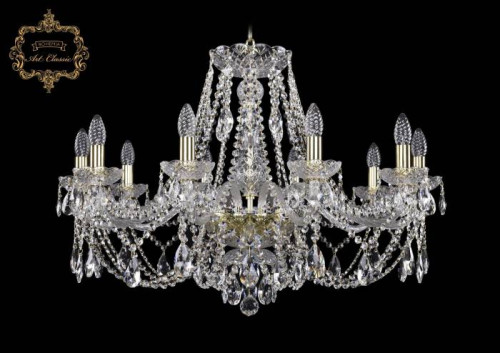 Подвесная хрустальная люстра 11.21 Art Classic 11.21.10.300.Gd.Sp