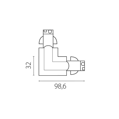 Коннектор для шинопровода Lightstar Quattro 504127-FRPS