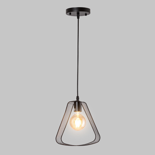 Люстра подвесная, 1*Е27, черный, форма треугольник MD.5575-1-P-BK-VC