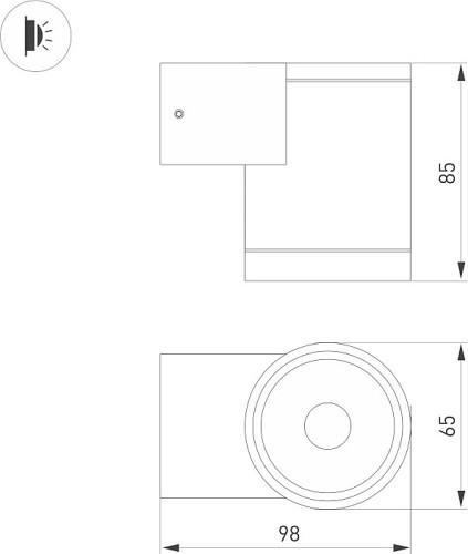 Уличный настенный светильник Arlight Ray 044852