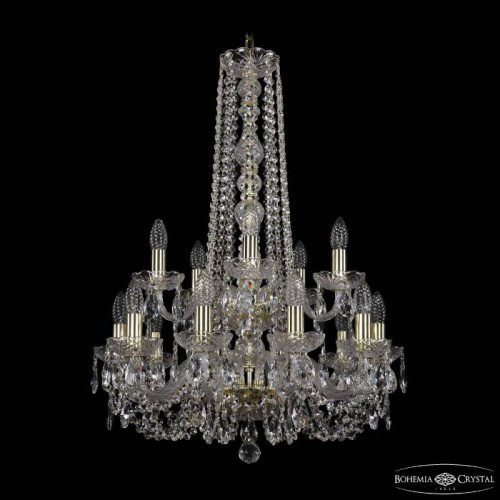 Подвесная хрустальная люстра 1402 Bohemia 1402/10+5/195/h-80/2d G