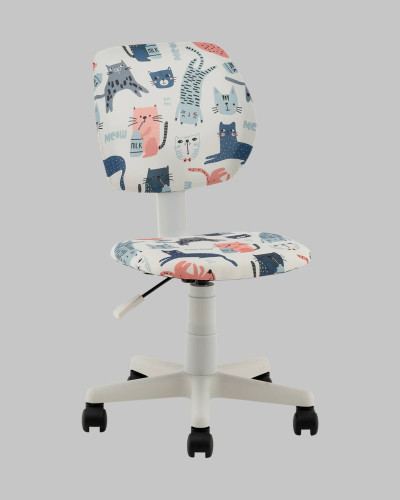 Компьютерное кресло Stool Group ЛОЛО 5256D-W Cats