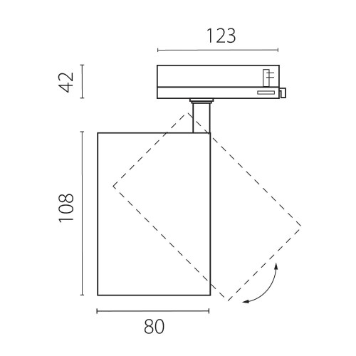 Трековый светильник Lightstar Alta Base A5346QT36G