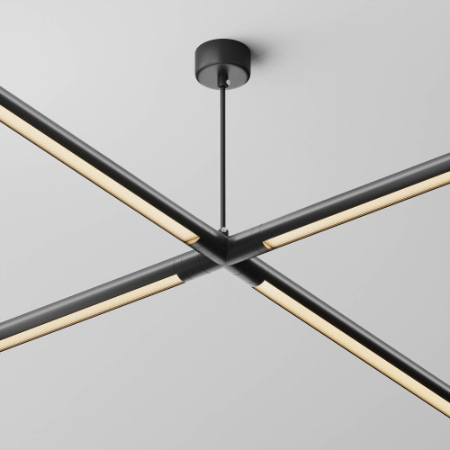 Х-образный вертикальный коннектор для системы Shelf с вводом питания Maytoni Accessories for system Shelf CA017TX-P-B