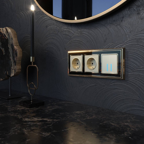 Выключатель Werkel W4520611/ Умный сенсорный выключатель двухклавишный (шампань)