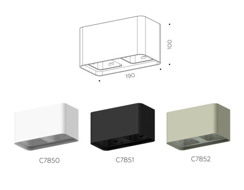 Корпус светильника накладной для насадок 70*70mm Ambrella Diy Spot C7852